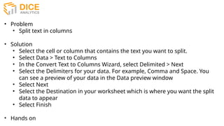 Excel Description and data analysis using Excel | PPTX