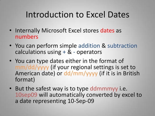 Excel DATEDIFF Function | PPT