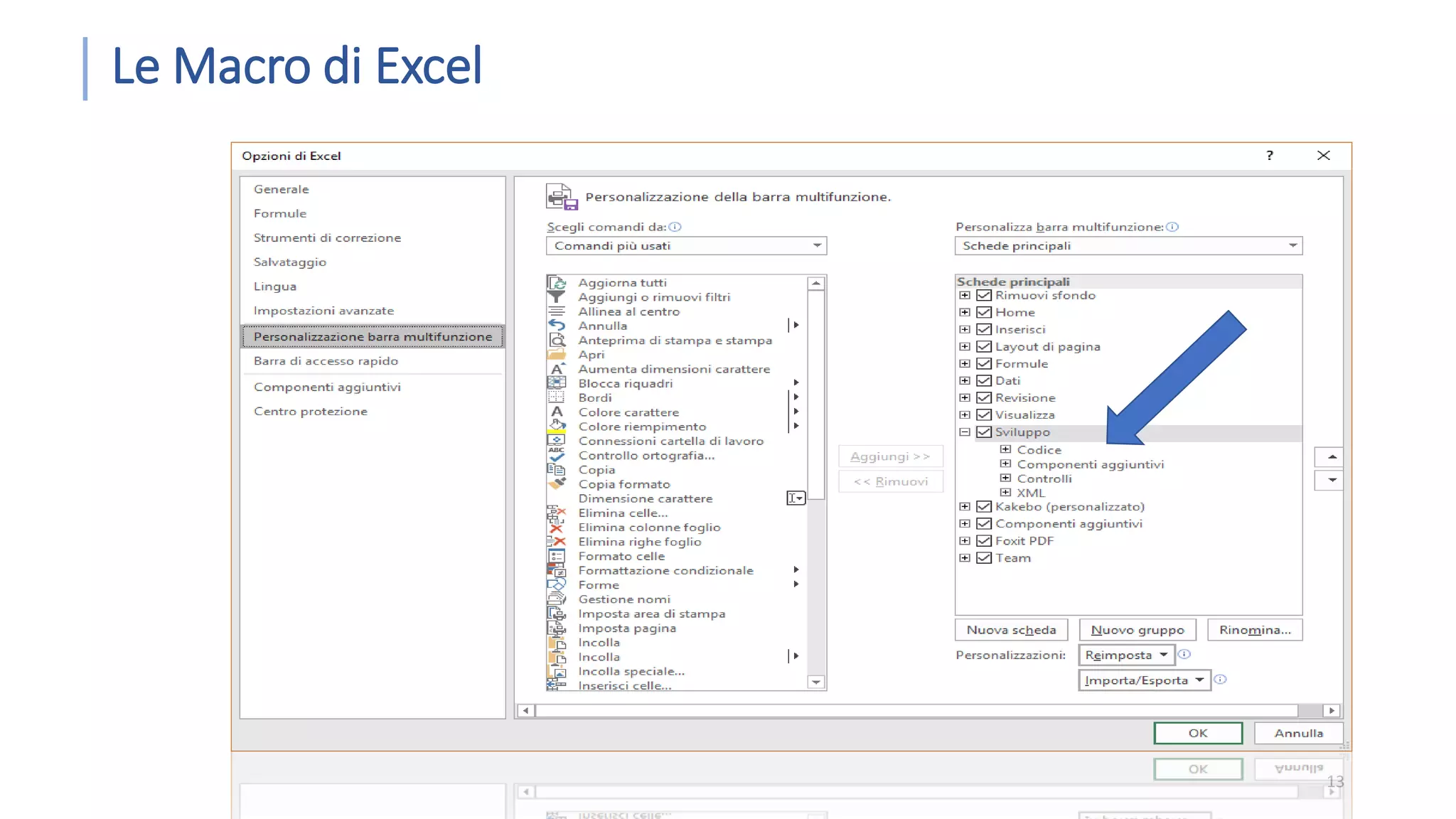 Le Macro di Excel 13 