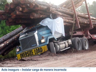 15
Acto inseguro – Instalar carga de manera incorrecta
 