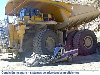 29
Condición insegura – sistemas de advertencia insuficientes
 