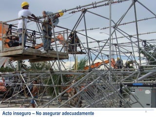 8
Acto inseguro – No asegurar adecuadamente
 