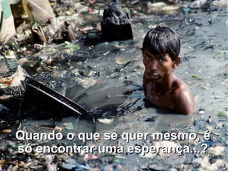 Quando o que se quer mesmo, é só encontrar uma esperança...? 