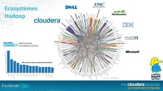 Ecosystèmes
Hadoop

+400 Partenaires
Technologies et Services

Source : Datameer

 