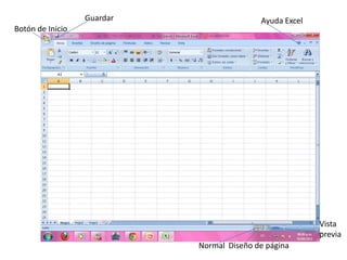 Guardar Ayuda Excel Botón de Inicio Vista  previa  Normal Diseño de página 