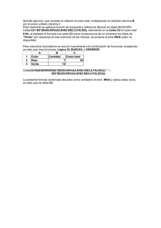 Excel financiero en word