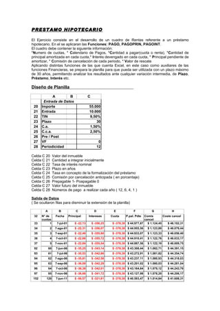 Excel financiero en word