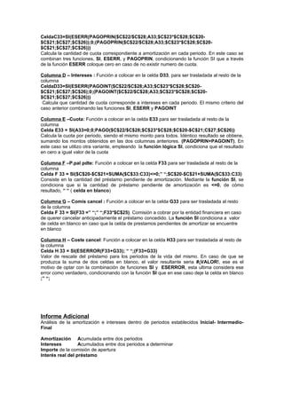 Excel financiero en word