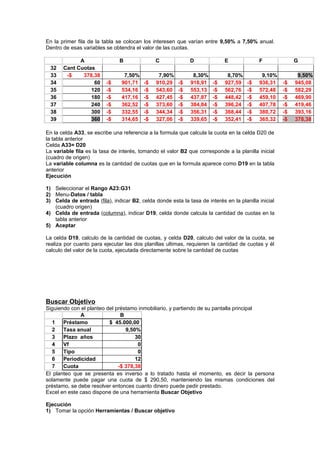 Excel financiero en word