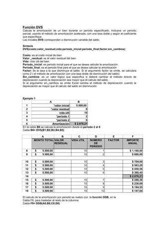 Excel financiero en word