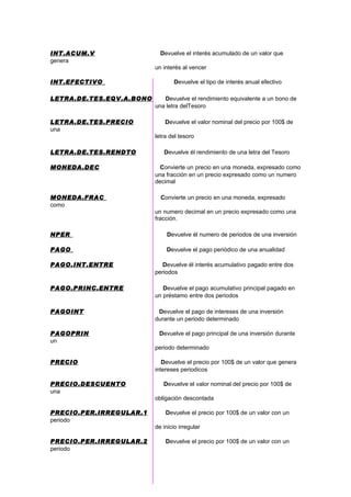Excel financiero en word