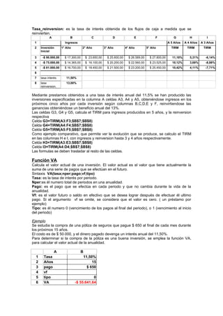 Excel financiero en word