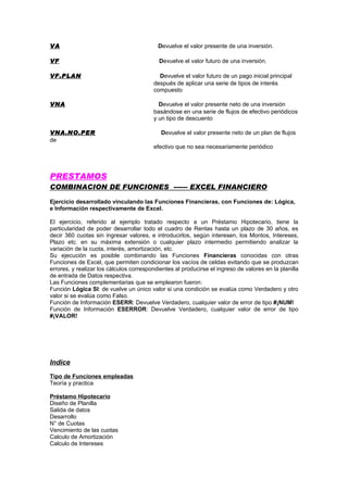 Excel financiero en word