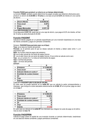 Excel financiero en word