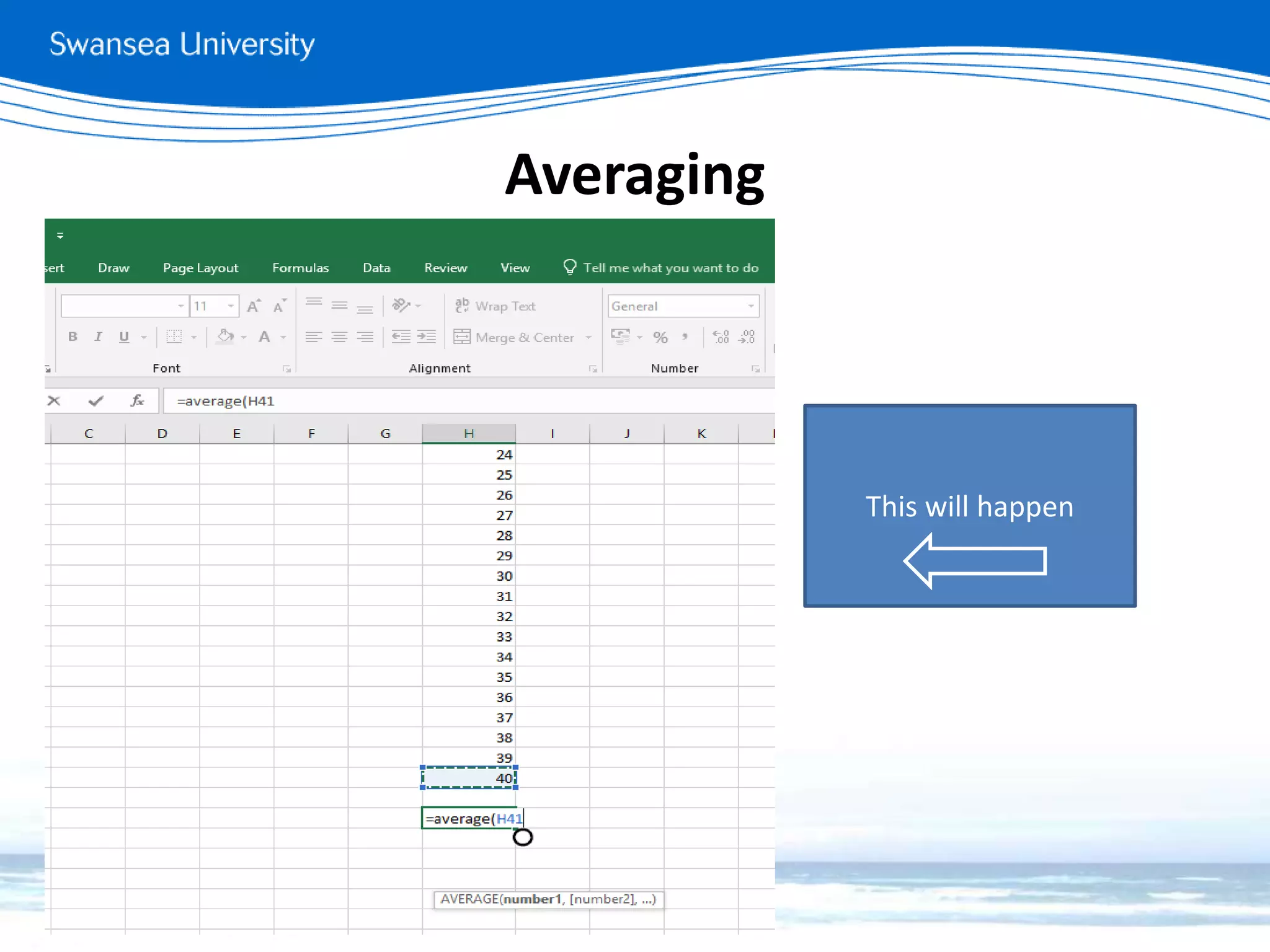 Averaging
This will happen
 