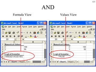 123
AND
Formula View Values View
 