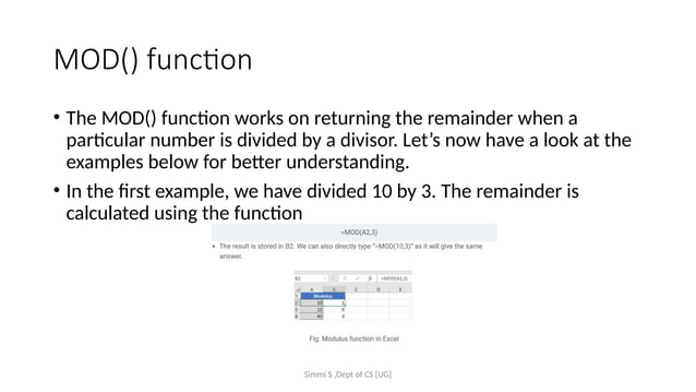 BASIC FUNCTIONS IN MS EXCEL visual data 4