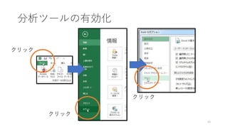 分析ツールの有効化
49
クリック
クリック
クリック
 