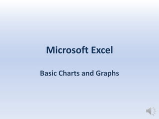 Microsoft Excel
Basic Charts and Graphs
 