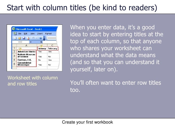 Excel Lecture