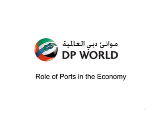 Role of Ports in the Economy



                               1
 