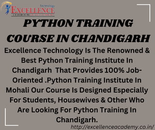 Python Training course in chandigarh | PPT