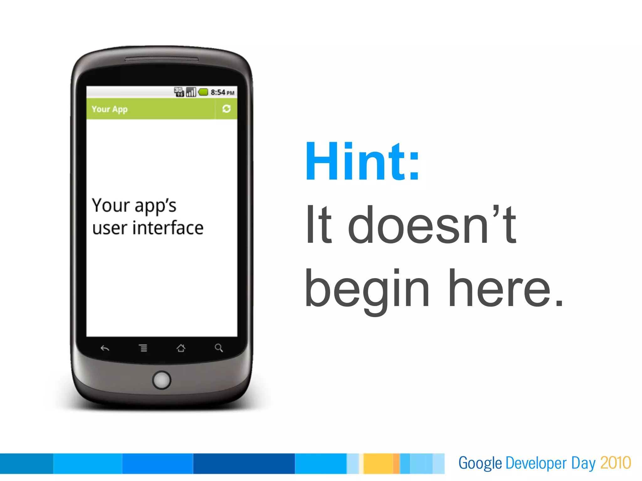 Hint:
It doesn’t
begin here.
 