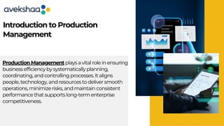 Production Excellence Introduction Excellence in Business Efficiency through Production Management | PDF
