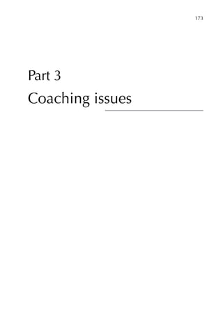 Part 3
Coaching issues
	 173
 