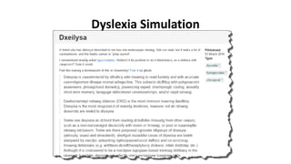 Dyslexia Simulation
 