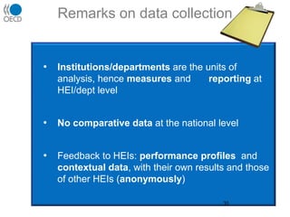 No sacrifice of HEIs’ missions or autonomy in their subsequent efforts to improve performance28