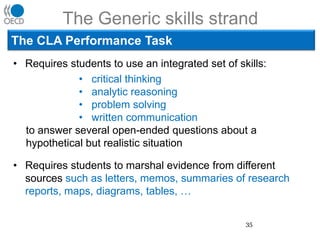 Contextual data to reveal best practices and problems, and to identify teaching and learning practices leading to greater outcomesBoth in discipline-related competencies …Easily interpretable in the context of departments and faculties ... 