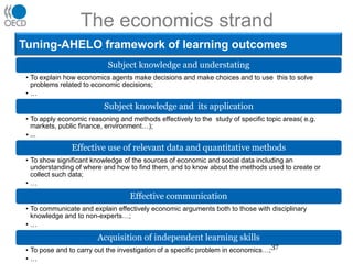 But reflect cumulative learning outcomes and less relevant to the subject-matter competencies that are familiar to HEIs, departments or faculties30