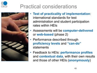 Work to be undertaken in 2 phasesGeneric SkillsFrameworkEconomicsFrameworkEngineeringFrameworkFrameworksPhase 1 -Initial proof of conceptInstrument development & small-scale validationGeneric SkillsInstrumentEconomicsInstrumentEngineeringInstrumentContextual dimension surveysPhase 2 -Scientific feasibility & proof of practicalityProject management,survey operations and analyses of resultsImplementation34