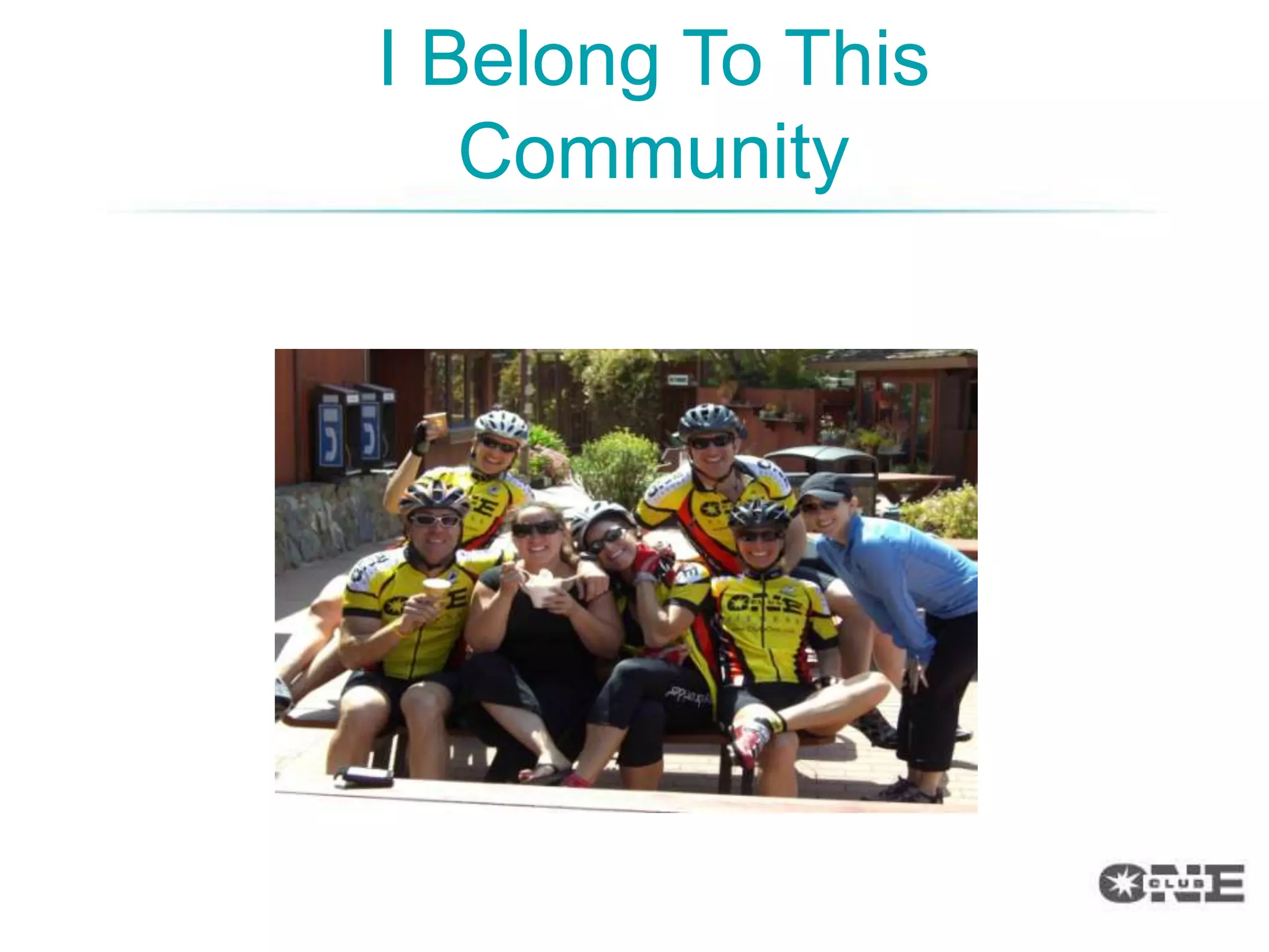 I Belong To This
   Community
 