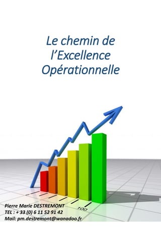 Le chemin de
l’Excellence
Opérationnelle
Pierre Marie DESTREMONT
TEL : + 33 (0) 6 11 52 91 42
Mail: pm.destremont@wanadoo.fr
 