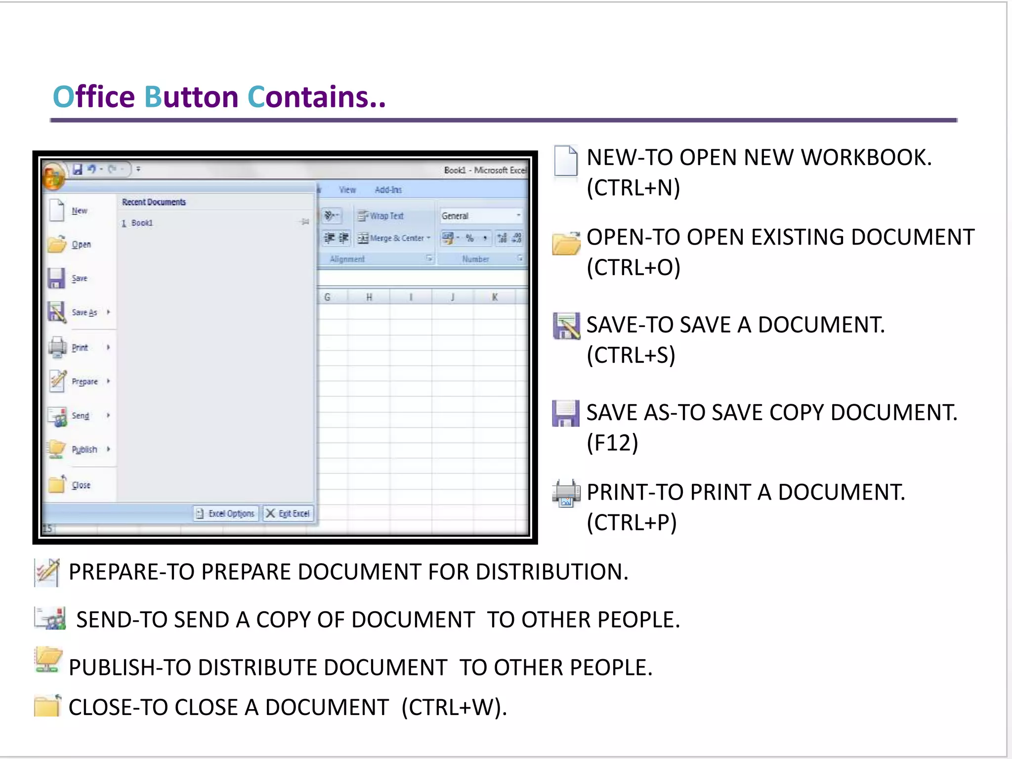 Working with Cells
TO COPY AND PASTE CONTENTS:
Select the cell or cells you wish to copy.
Click the Copy command in the Clipboard group on the Home tab.
Select the cell or cells where you want to paste the information.
Click the Paste command.
The copied information will now appear in the new cells.
 