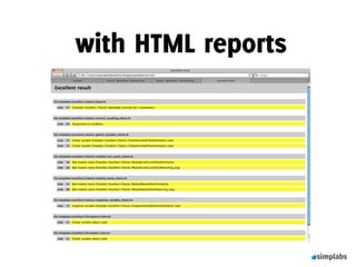 with HTML reports
 