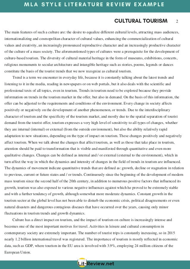 Example Of Literature Review Mla - Citation Styles mla literature review example
