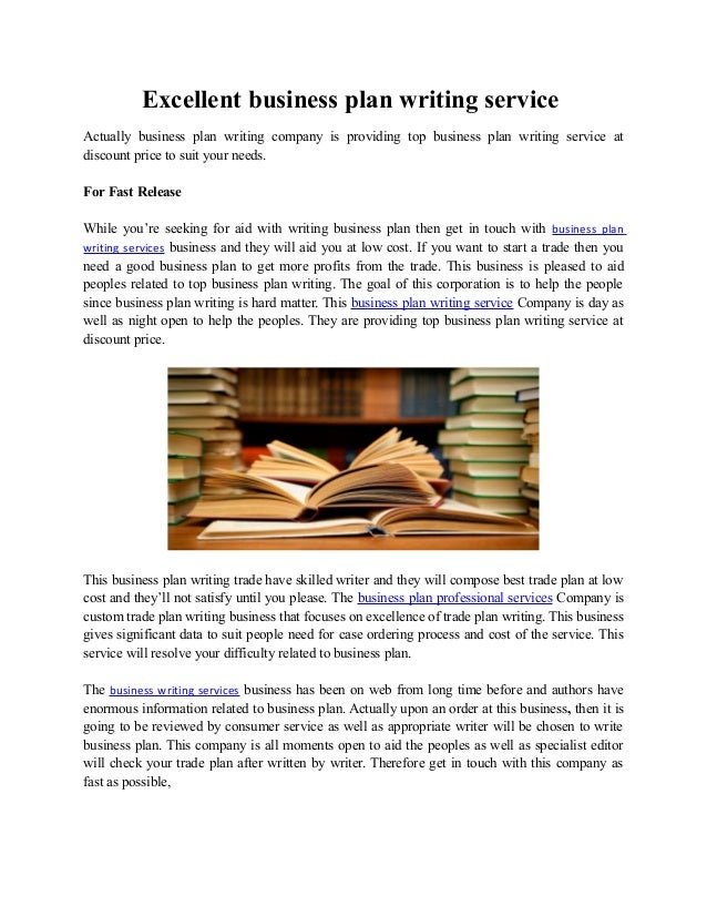 Professional business plan writer cost