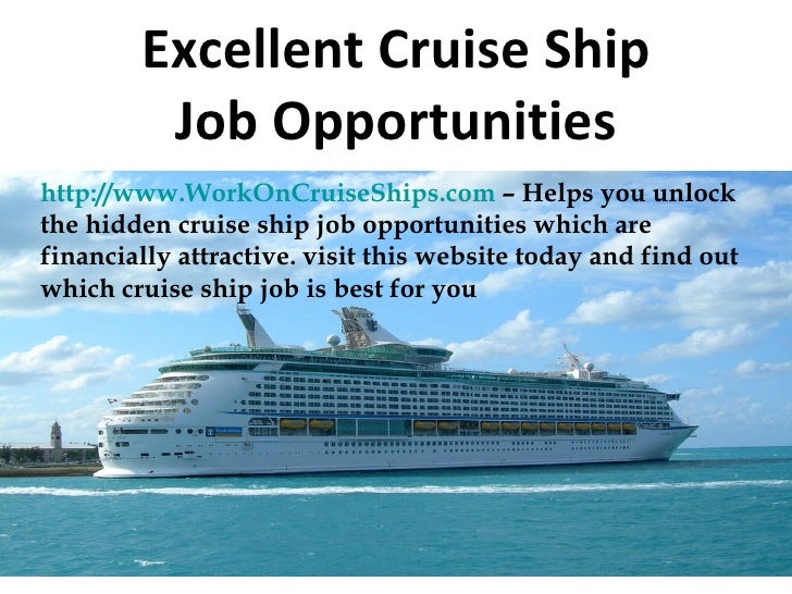 Excellent Cruise Ship Job Opportunities