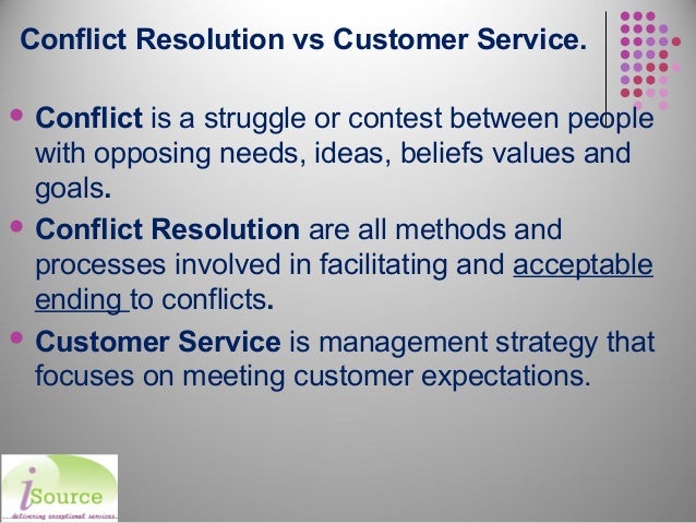 customer service conflict resolution