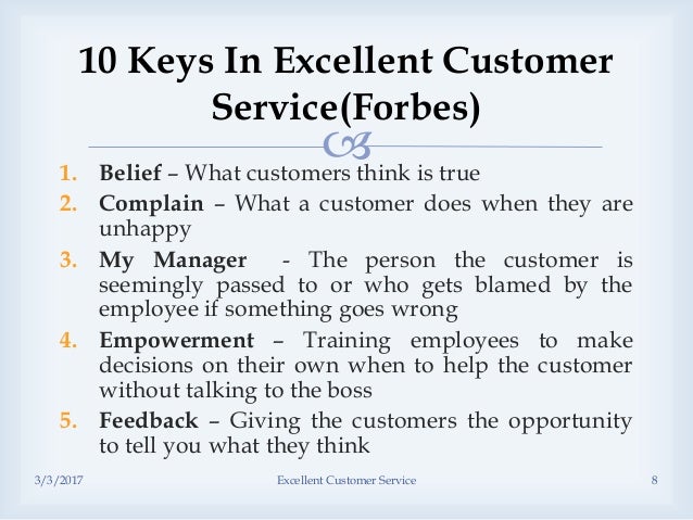Excellent Customer Service
