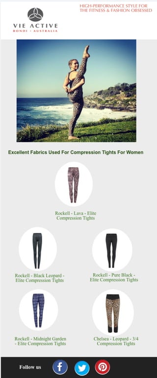 Excellent fabrics used for compression tights for women