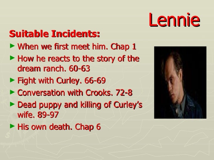 Lennie kills curleys wife. Of Mice and Men Curley's wife ...