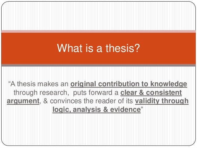 Contribution to knowledge dissertation