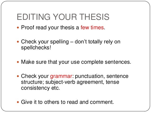 How to write a good thesis image
