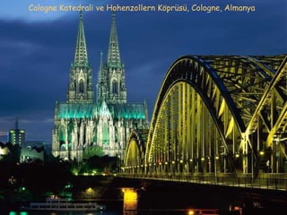 Cologne  Katedrali   ve  Hohenzollern  Köprüsü,  Cologne ,   Almanya   