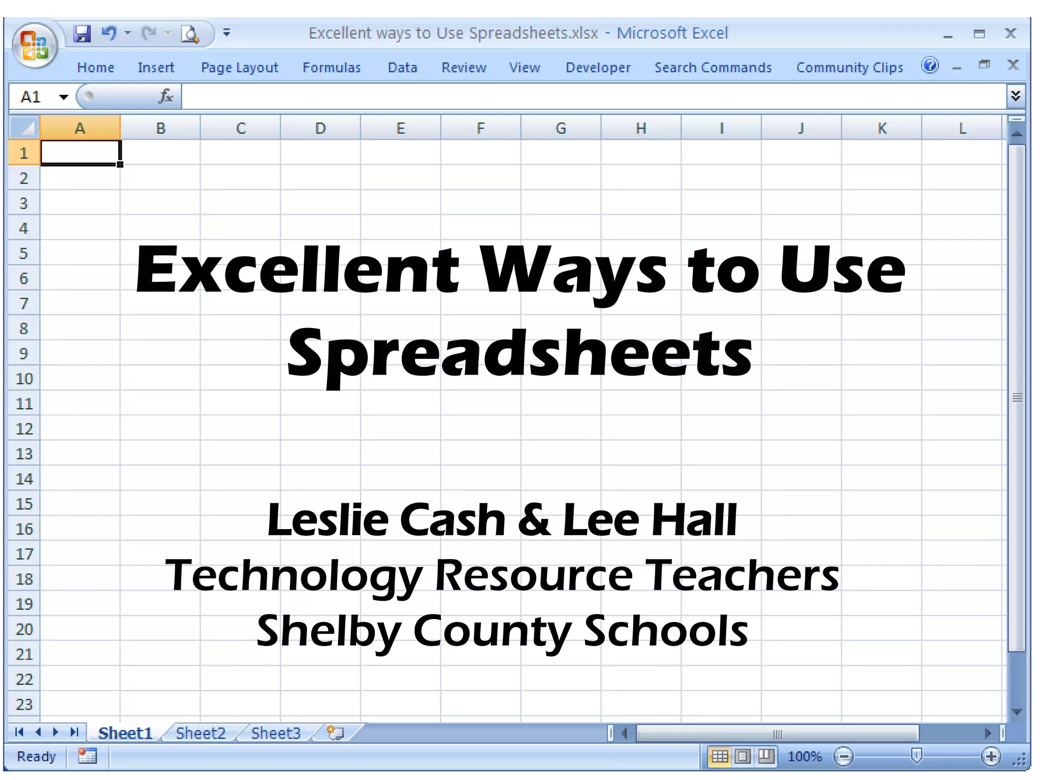 Excellent ways to use spreadsheets | PDF