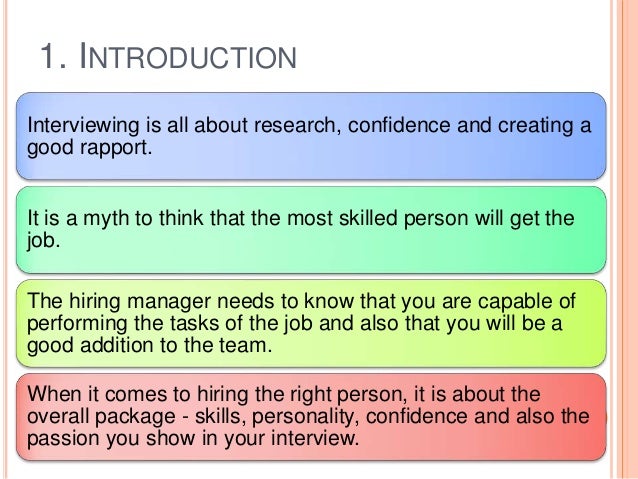 good interviewing skills